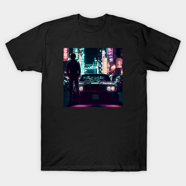 Classic Charger in Neon Lights T-Shirt by HSDESIGNS